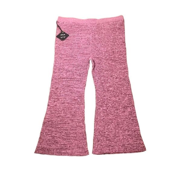 Ava + Viv High Rise Mauve Ribbed Sweater Pants, Size 2X, NWT - Picture 5 of 10
